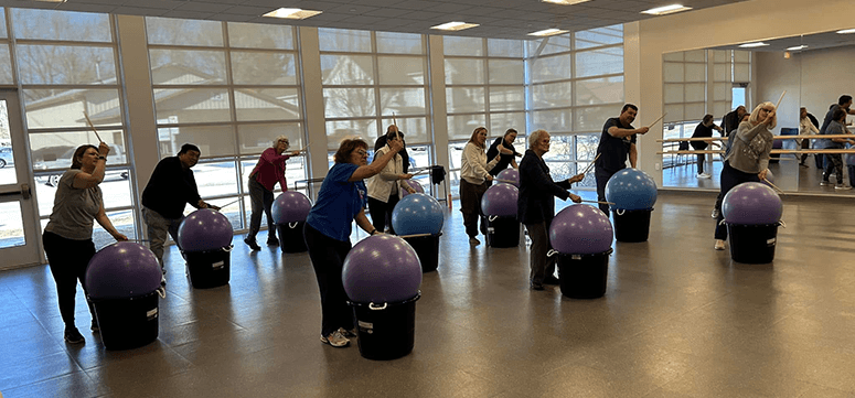 senior center drumming class