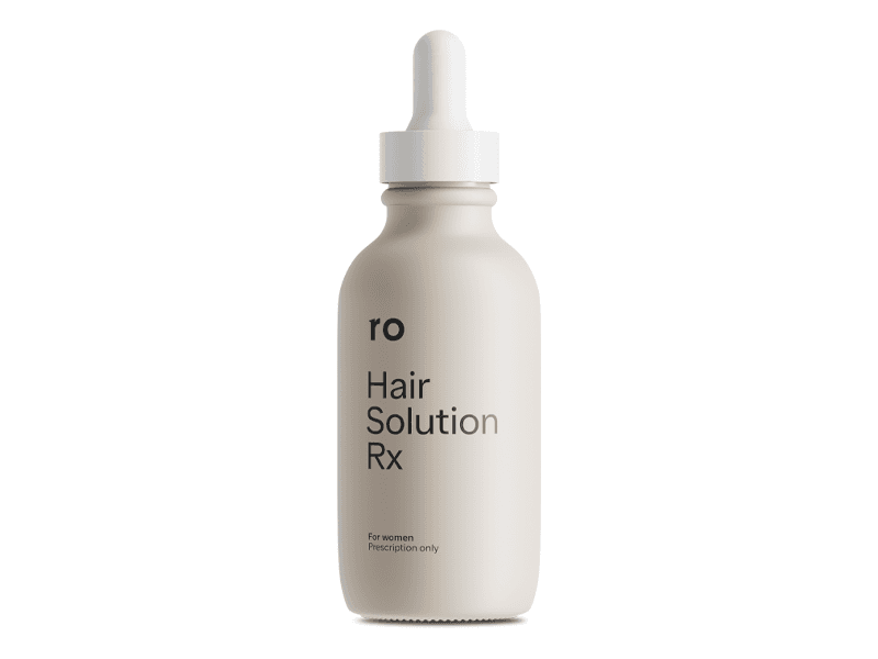 A bottle of Ro Hair Solution Rx