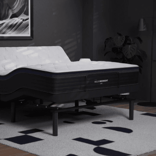 Helix Midnight Luxe mattress on adjustable base