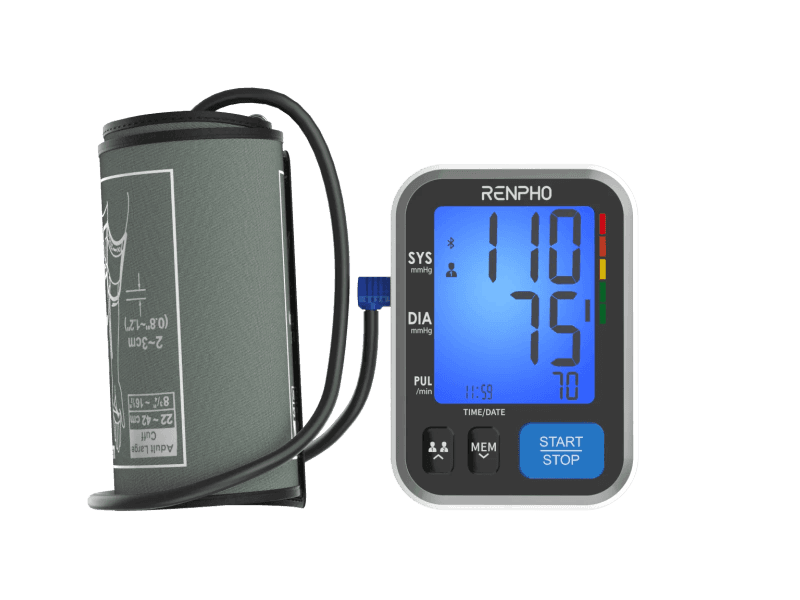 The Renpho Blood Pressure Monitor+ and upper arm cuff