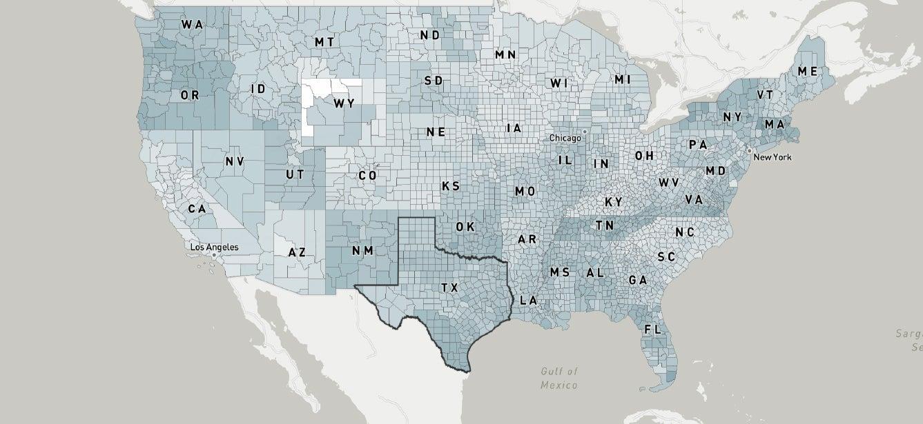 New interactive map shows benefit enrollment rates among older adults at the national, state, and local level.