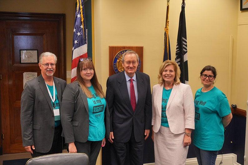 Sen. Mike Crapo with NCOA President and CEO Ramsey Alwin and others